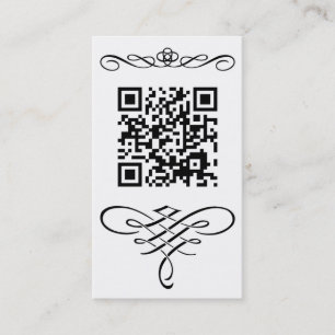Carte De Visite Flourish de code de QR