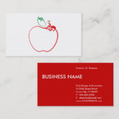 Carte De Visite flourish de pomme (Devant / Derrière)