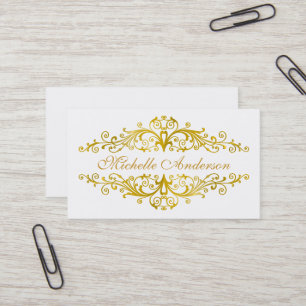 Carte De Visite Flourish élégant d'or