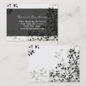Carte De Visite flourish ; noir (Devant / Derrière)