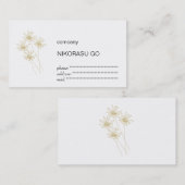 Carte De Visite flower (Devant / Derrière)
