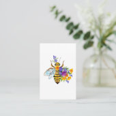 Carte De Visite Flower bee with wild plants (Debout devant)