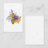 Carte De Visite Flower bee with wild plants (Devant / Derrière)