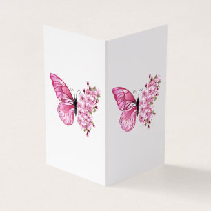 Carte De Visite Flower Butterfly