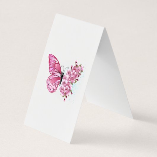 Carte De Visite Flower Butterfly (Dos)