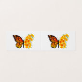 Carte De Visite Flower Butterfly with Yellow California Poppy (Extérieur déplié)