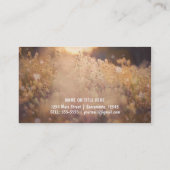 Carte De Visite Flower Field Rustic Country Sunset Dusk (Dos)