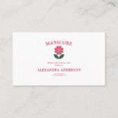 Carte De Visite Flower & Manicure Pink (Dos)