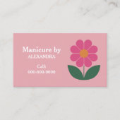 Carte De Visite Flower & Manicure Pink (Devant)