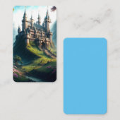 Carte De Visite Flower Meadow Castle Signet (Devant / Derrière)
