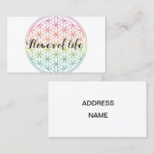 Carte De Visite Flower of life (Devant / Derrière)