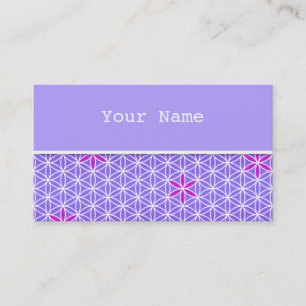 Carte De Visite Flower Of Life - timbre sans couture motif - viole