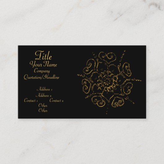 Carte De Visite Flower of Love (Henna) (Devant)