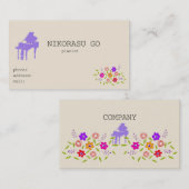 Carte De Visite Flower pianist (Devant / Derrière)
