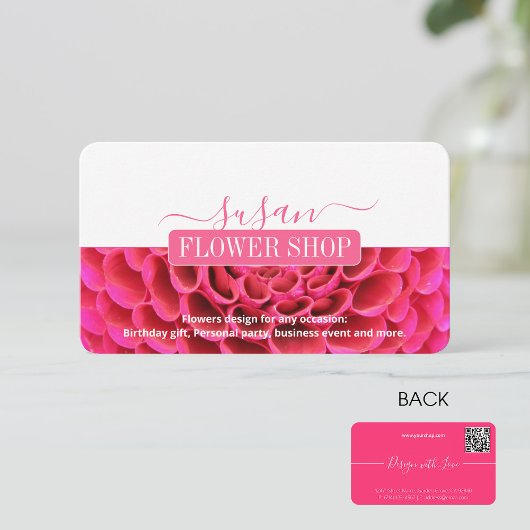 Carte de visite Flower Shop de style moderne