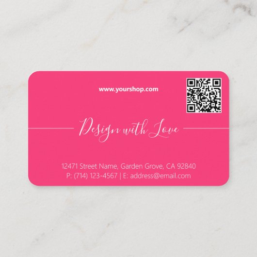 Carte de visite Flower Shop de style moderne (Dos)