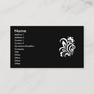 Carte De Visite flower_white