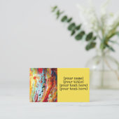 Carte De Visite Fluide de versement acrylique d'art abstrait de (Debout devant)