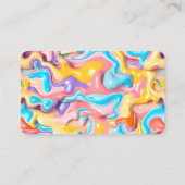 Carte De Visite Fluide Plastique Abstrait Pastel (Dos)