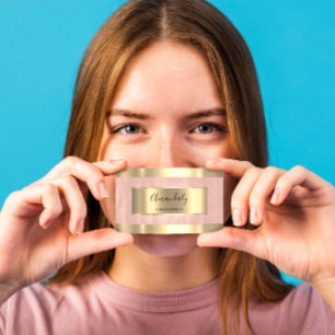 Carte De Visite Flush Gold Cadre Élégant Professionnel Moderne