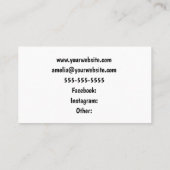 Carte De Visite Flute arc-en-ciel Personnaliser (Dos)