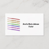 Carte De Visite Flute arc-en-ciel Personnaliser (Devant)