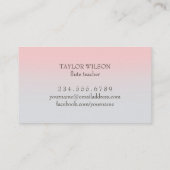 Carte De Visite flûte arc rose (Dos)