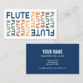 Carte De Visite Flute colorée (Devant / Derrière)