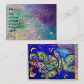 Carte De Visite FLUTISTE EN BLEU / Soirée Carnaval vénitien (Devant / Derrière)