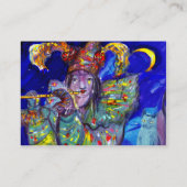 Carte De Visite FLUTISTE EN BLEU / Soirée Carnaval vénitien (Dos)
