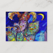 Carte De Visite FLUTISTE EN BLEU / Soirée Carnaval vénitien (Dos)