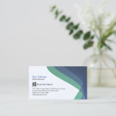 Carte De Visite Flux bleus de gestion d'entreprise administrateur (Debout devant)