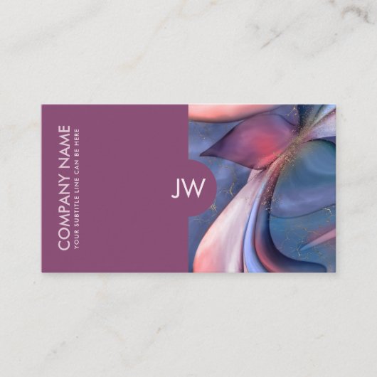 Carte De Visite Flux d'aquarelle Abstrait (Devant)