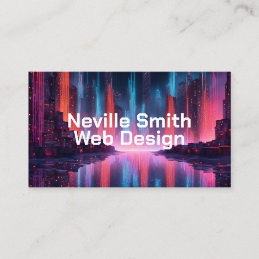 Carte De Visite Flux de données dans City Web Designer High Tech (Devant)