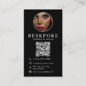 Carte De Visite Flux de photos d'esthéticienne Code QR des médias (Devant)