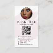 Carte De Visite Flux de photos d'esthéticienne Code QR des médias (Devant)