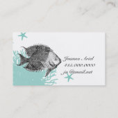 Carte De Visite Flux de sirènes et poissons (Dos)