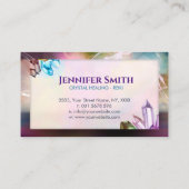 Carte De Visite Flux d'énergie de cristaux et pierres précieuses (Dos)