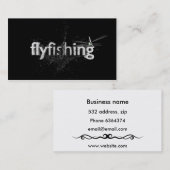 Carte De Visite Flyfishing noir et blanc (Devant / Derrière)