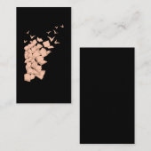 Carte De Visite Flying Book Birds Library (Devant / Derrière)