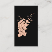 Carte De Visite Flying Book Birds Library (Devant)