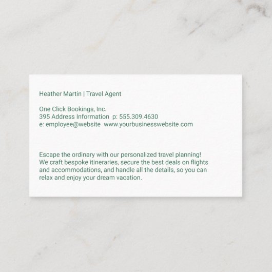 Carte De Visite Flying Computer Mouse | Travel Agency (Dos)