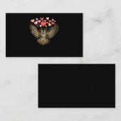 Carte De Visite Flying Owl Love Bird Hearts (Devant / Derrière)