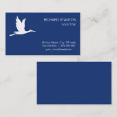 Carte De Visite Flying white stork (Devant / Derrière)