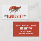 Carte De Visite FLYOLOGUE DU Pêcheur À La Pêche À La Mouche (Devant / Derrière)