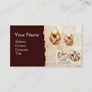 Carte De Visite Foetus dans l'utérus, obstétrique, gynécologie,