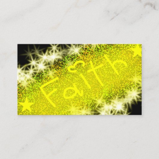 Carte de visite Foi Paillettes d'Or (Devant)