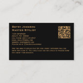 Carte de visite Foil Black & Gold (Dos)