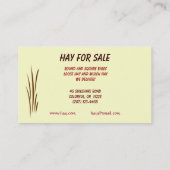 Carte De Visite Foin à vendre (Dos)