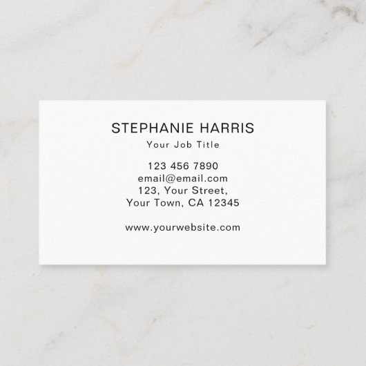 Carte De Visite Foliage (Dos)